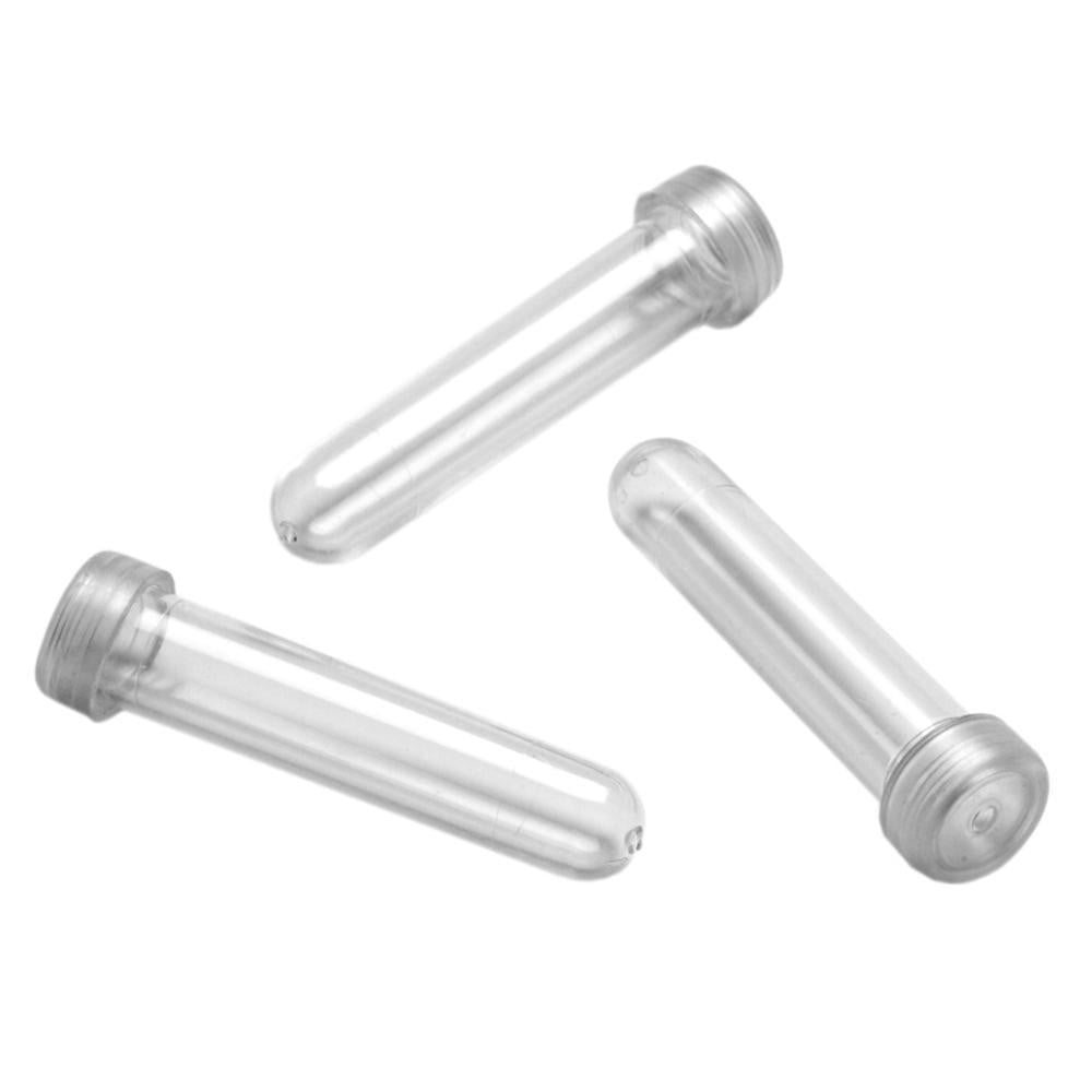 Uxcell 0.75 ID x 3.7 Plastic Floral Water Tubes with Caps, Clear