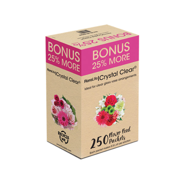 FloraLife Crystal Clear® Flower Food Paper Sachets